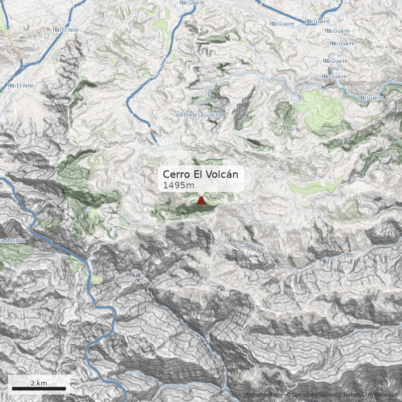 Mapa Cerro El Volcán