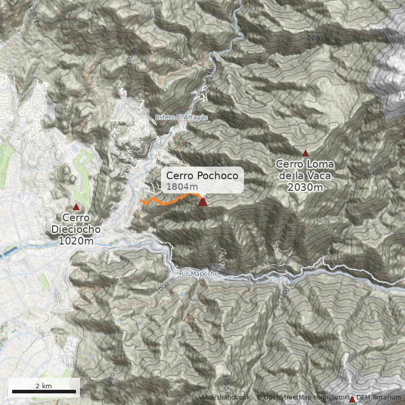 Mapa Cerro Pochoco