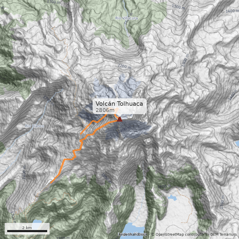 Mapa Volcán Tolhuaca