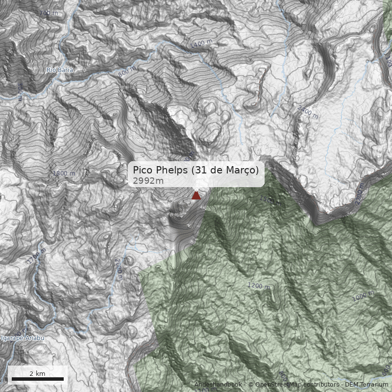 Mapa Pico Phelps (31 de Março)