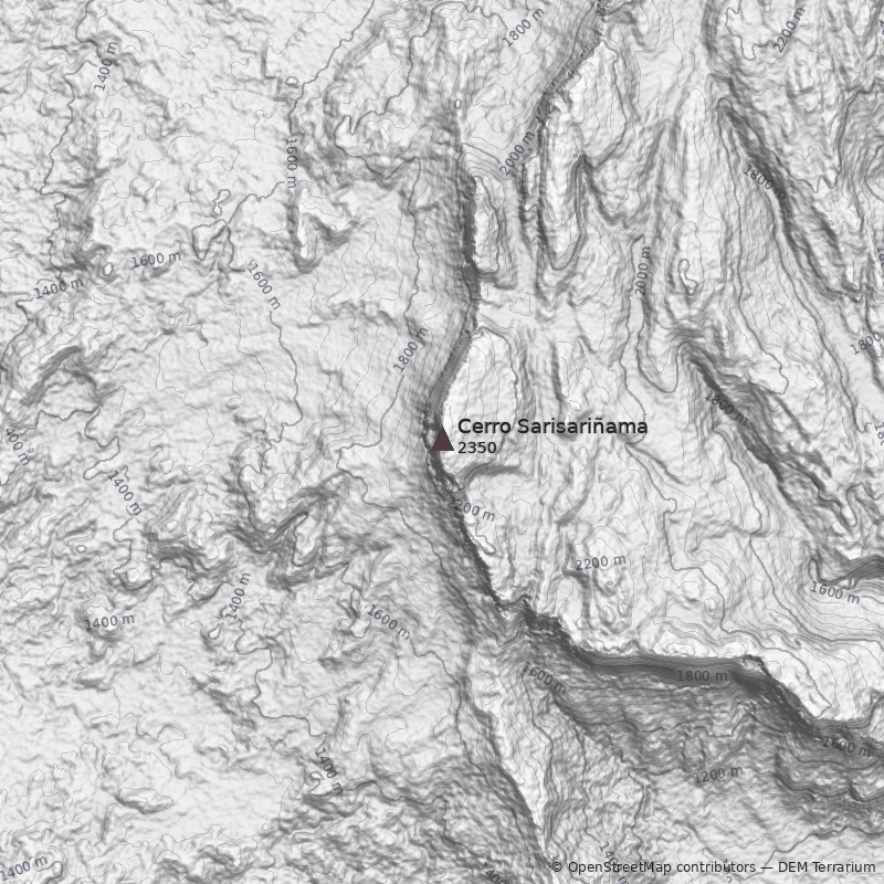 Mapa Cerro Sarisariñama