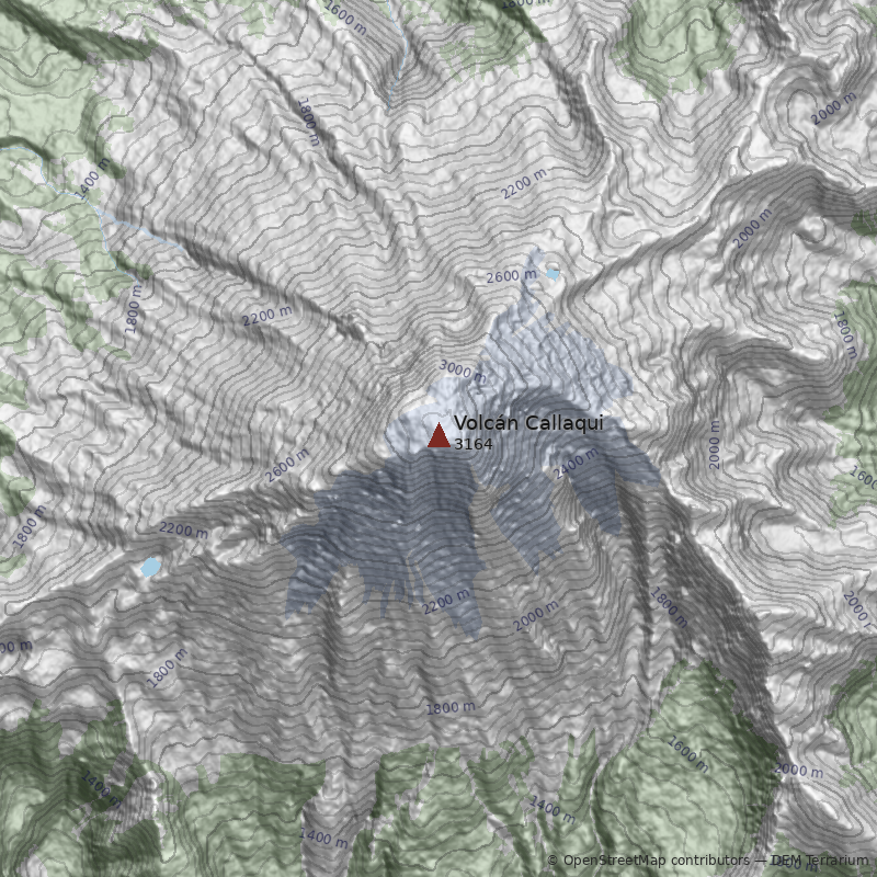 Mapa Volcán Callaqui