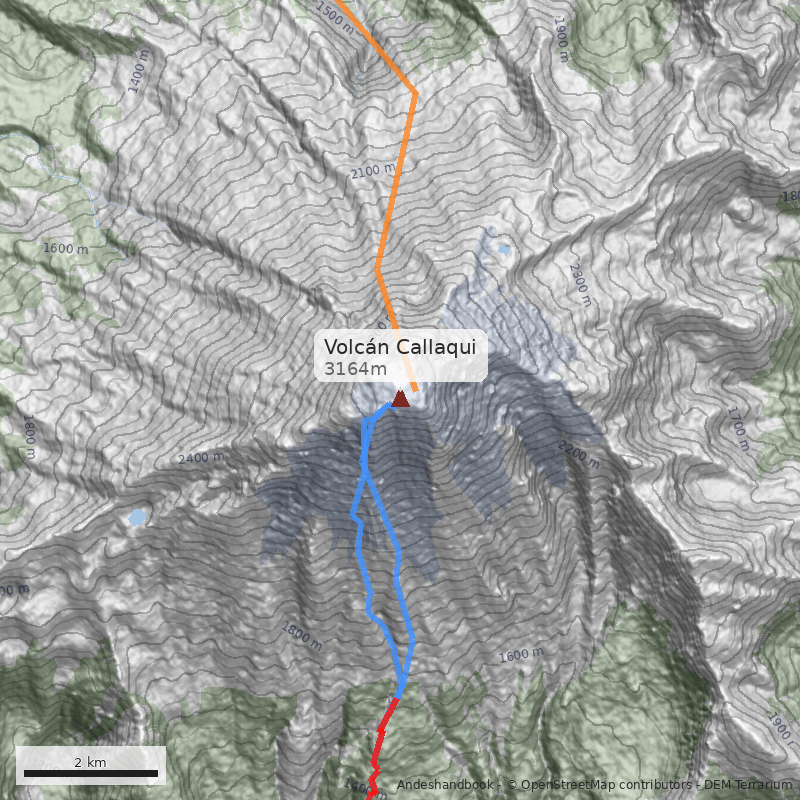 Mapa Volcán Callaqui
