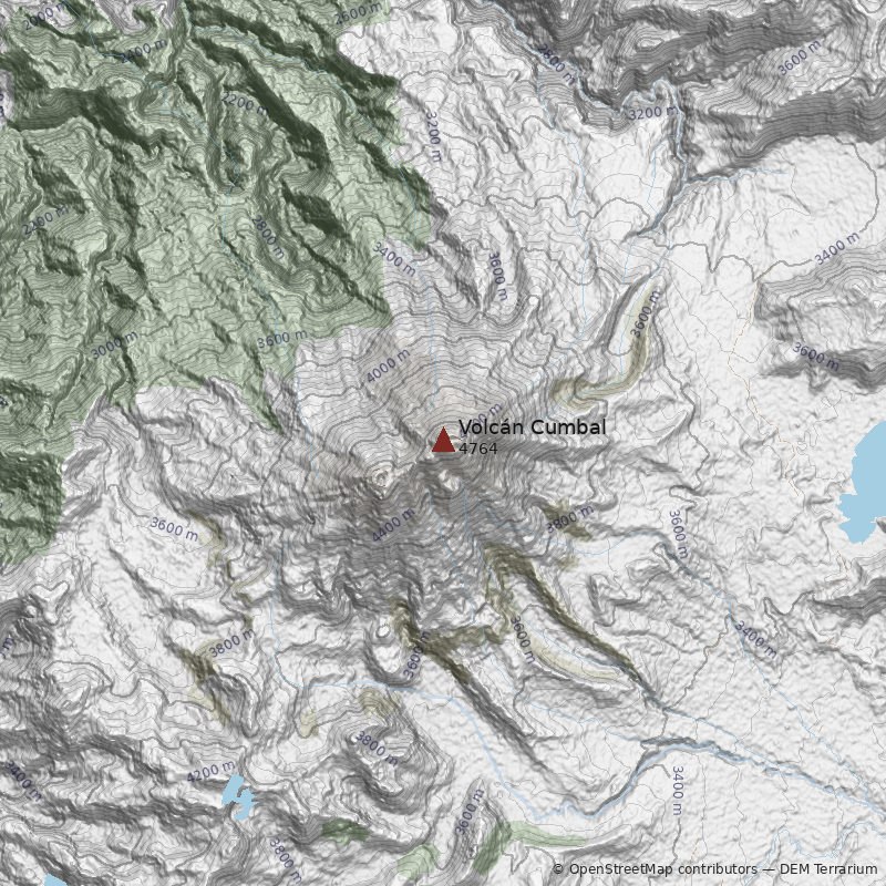Mapa Volcán Cumbal