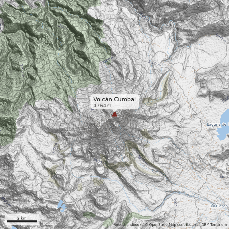 Mapa Volcán Cumbal