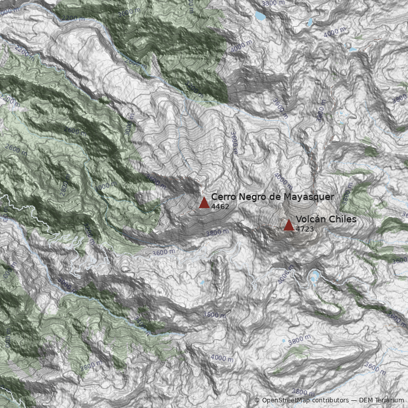Mapa Cerro Negro de Mayasquer