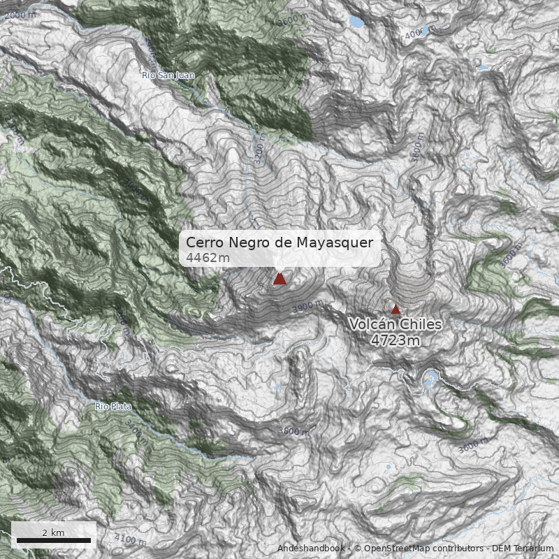 Mapa Cerro Negro de Mayasquer