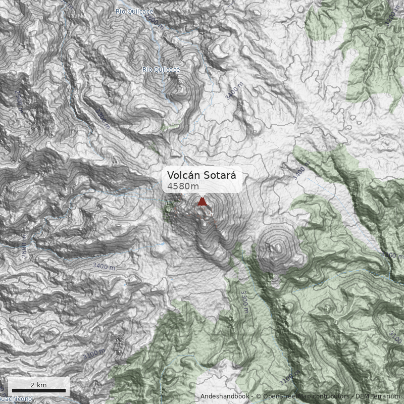 Mapa Volcán Sotará
