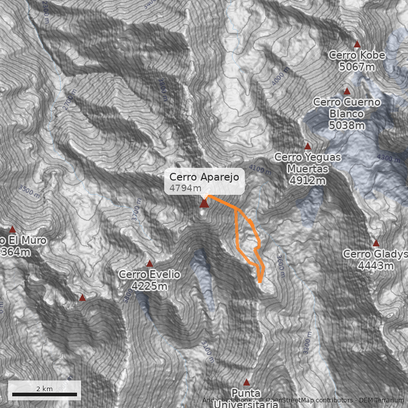 Mapa Cerro Aparejo
