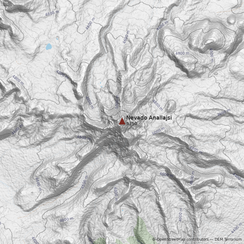 Mapa Nevado Anallajsi