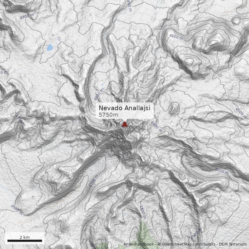 Mapa Nevado Anallajsi