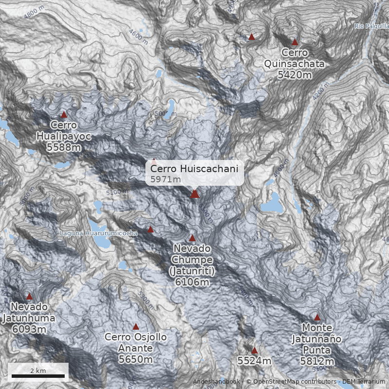 Mapa Cerro Huiscachani