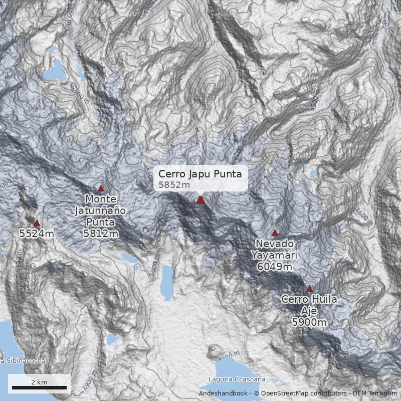 Mapa Cerro Japu Punta