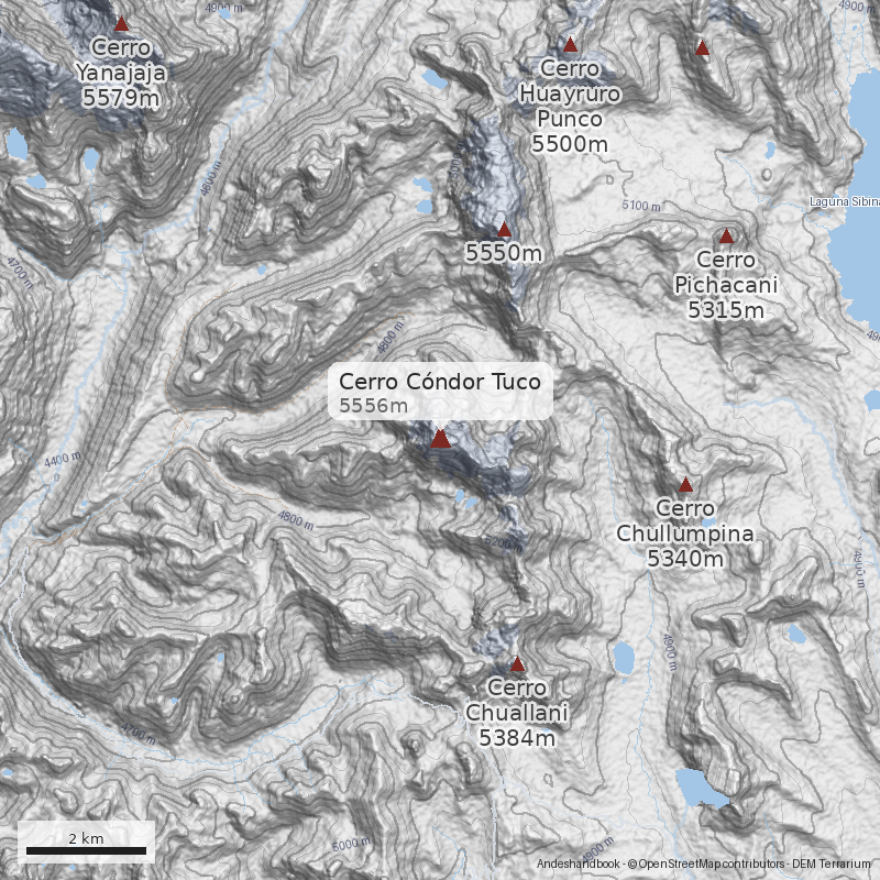 Mapa Cerro Cóndor Tuco