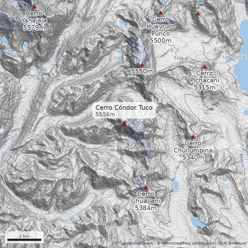 Mapa Cerro Cóndor Tuco