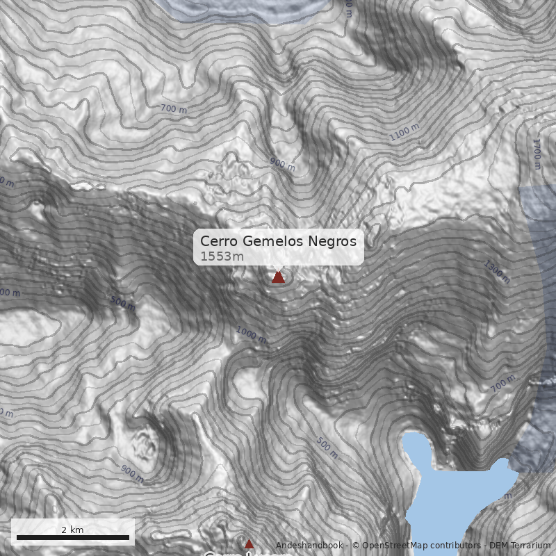 Mapa Cerro Gemelos Negros