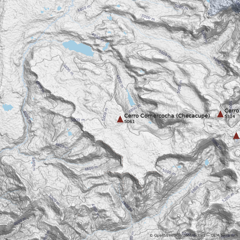 Mapa Cerro Comercocha (Checacupe)