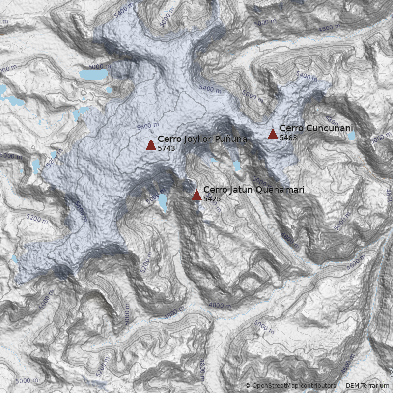 Mapa Cerro Jatun Quenamari