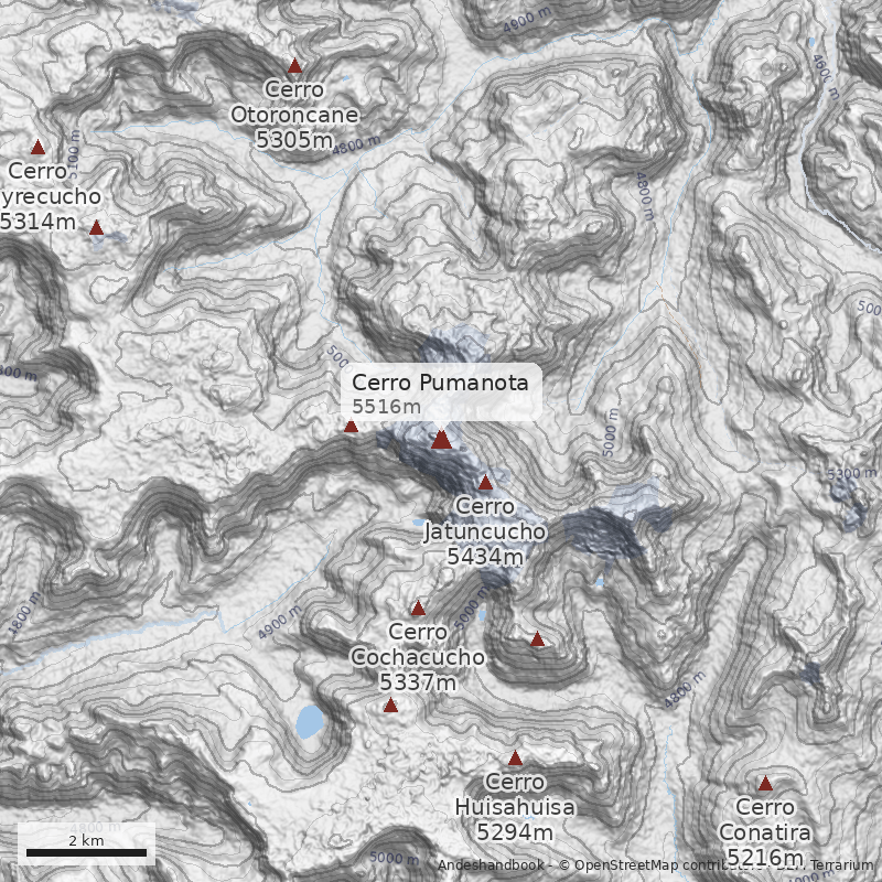 Mapa Cerro Pumanota