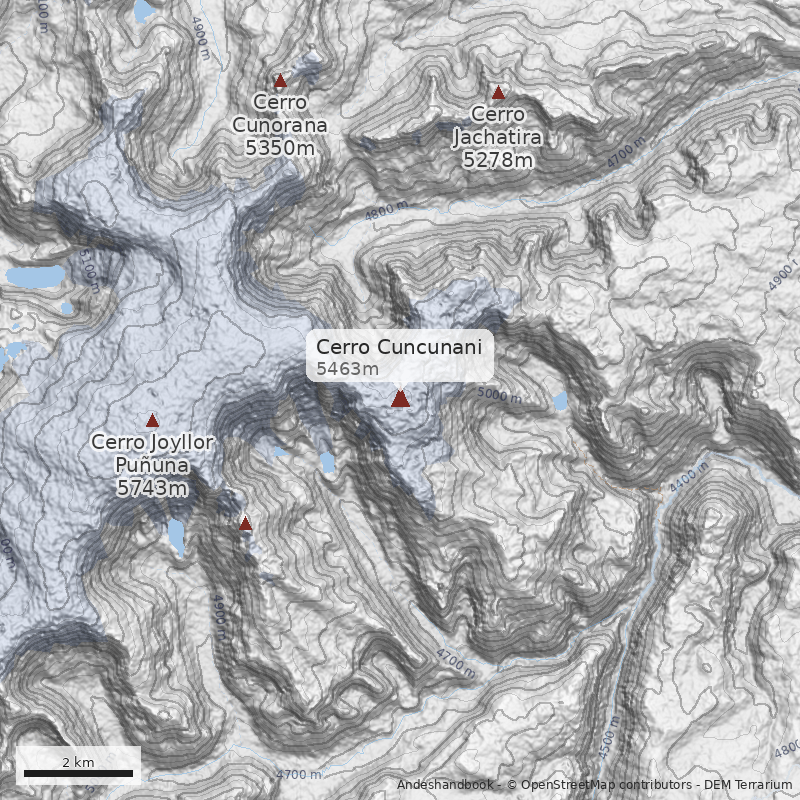 Mapa Cerro Cuncunani