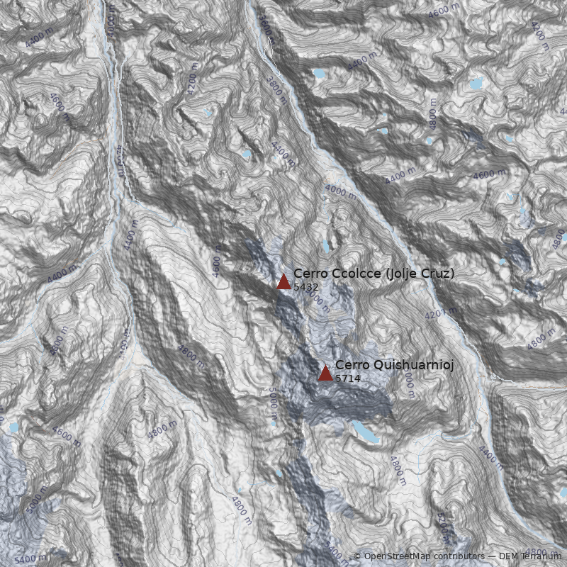 Mapa Cerro Ccolcce (Jolje Cruz)
