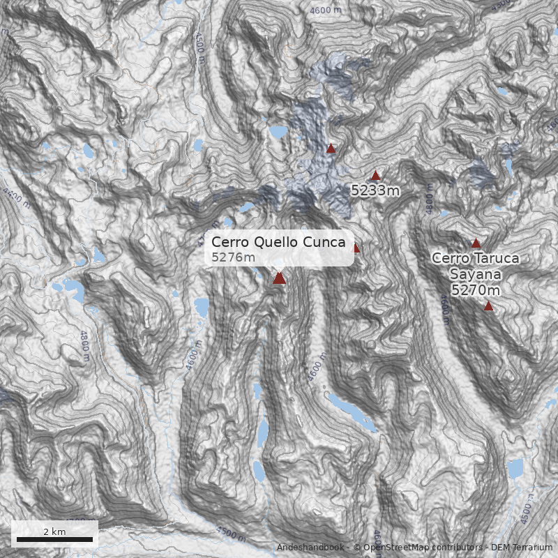 Mapa Cerro Quello Cunca