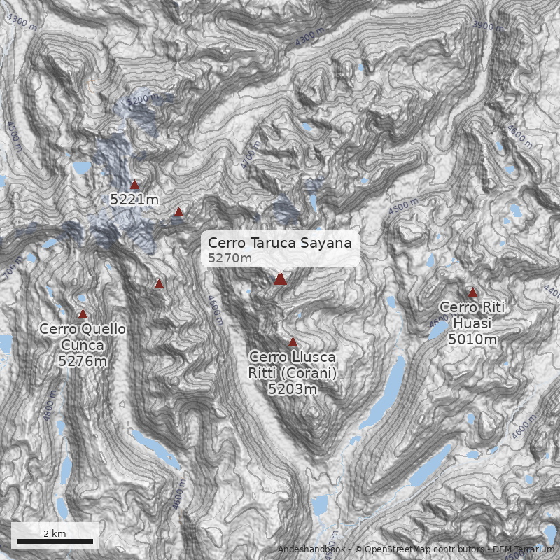 Mapa Cerro Taruca Sayana