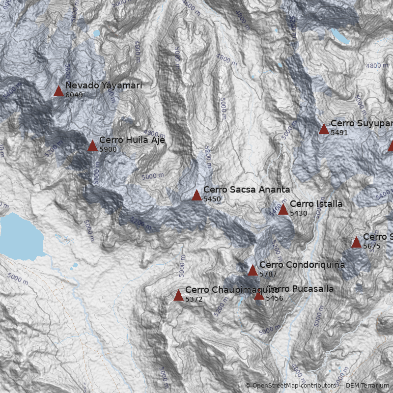 Mapa Cerro Sacsa Ananta
