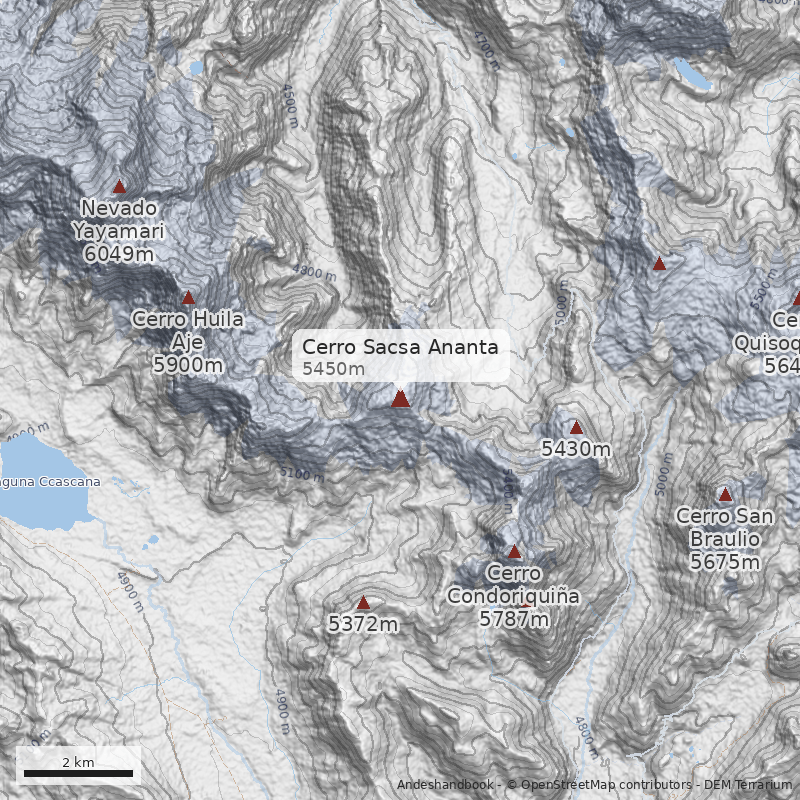 Mapa Cerro Sacsa Ananta
