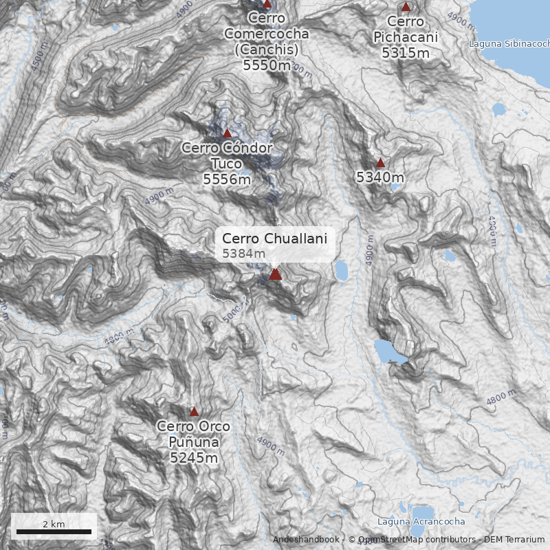 Mapa Cerro Chuallani