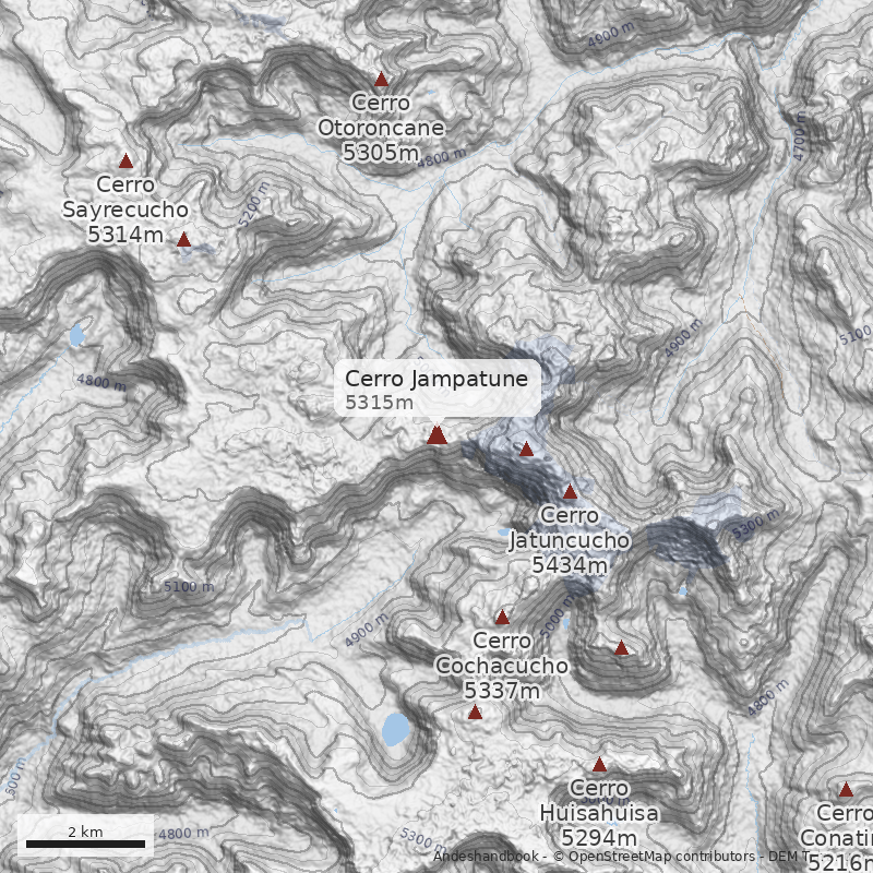Mapa Cerro Jampatune