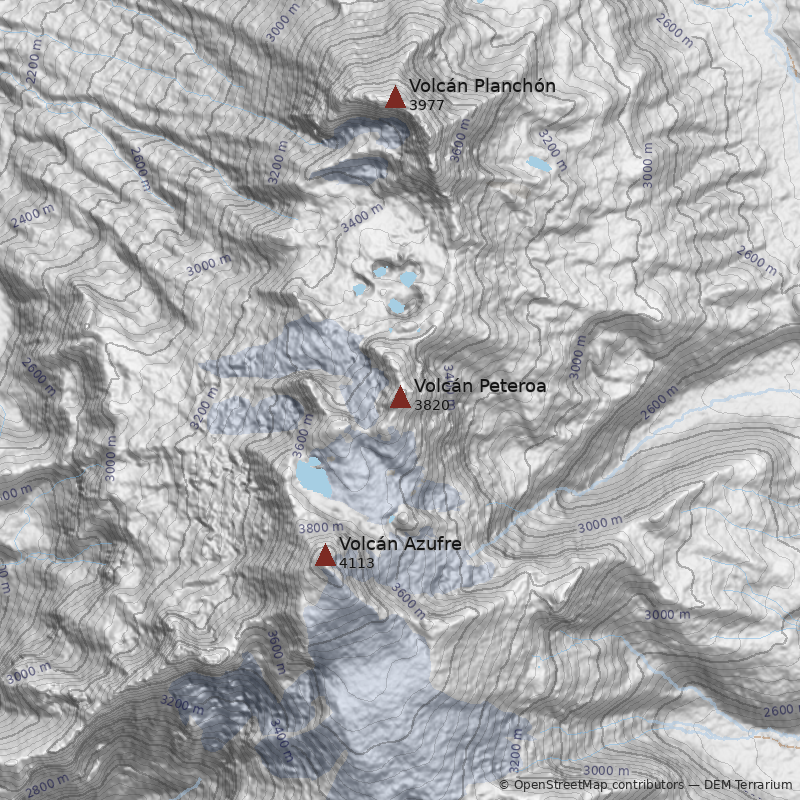 Mapa Volcán Peteroa