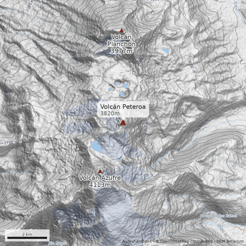 Mapa Volcán Peteroa
