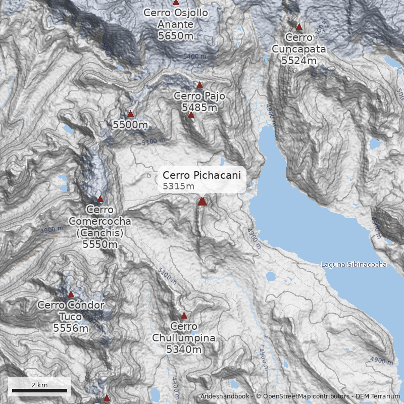 Mapa Cerro Pichacani