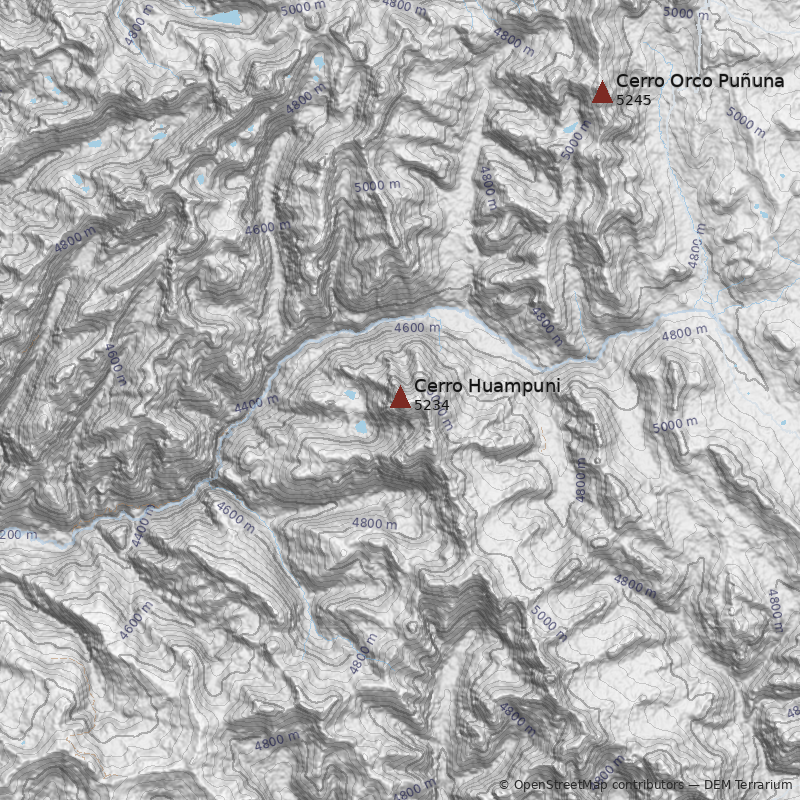 Mapa Cerro Huampuni 