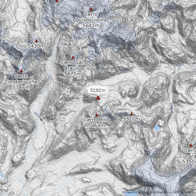 Mapa Cerro Runcu Tauja