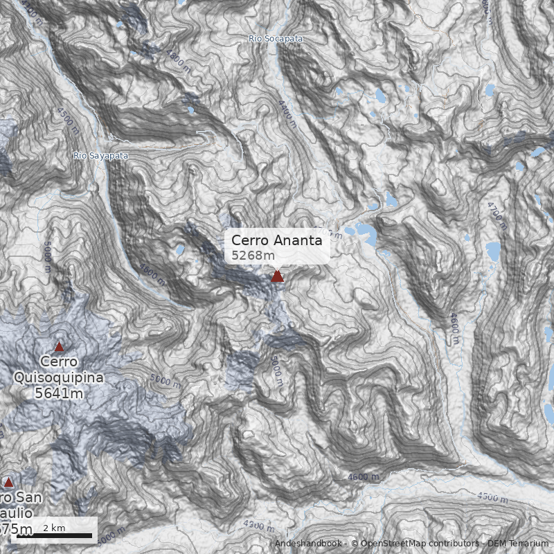 Mapa Cerro Ananta