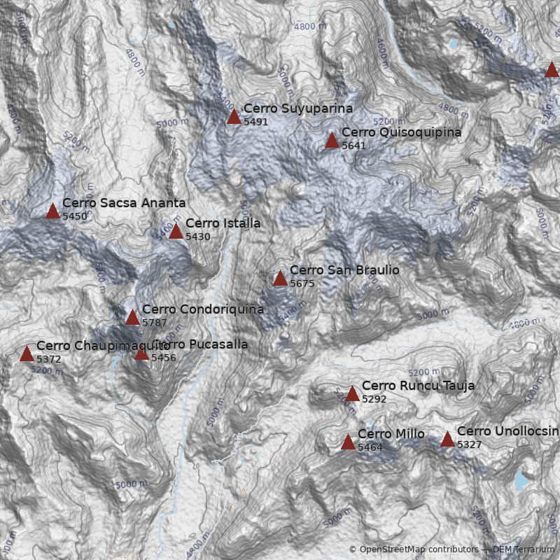 Mapa Cerro San Braulio