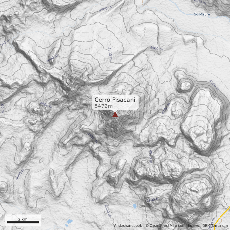 Mapa Cerro Pisacani