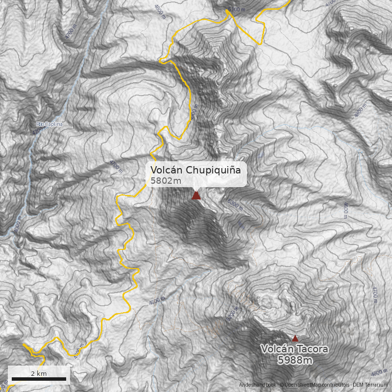 Mapa Volcán Chupiquiña