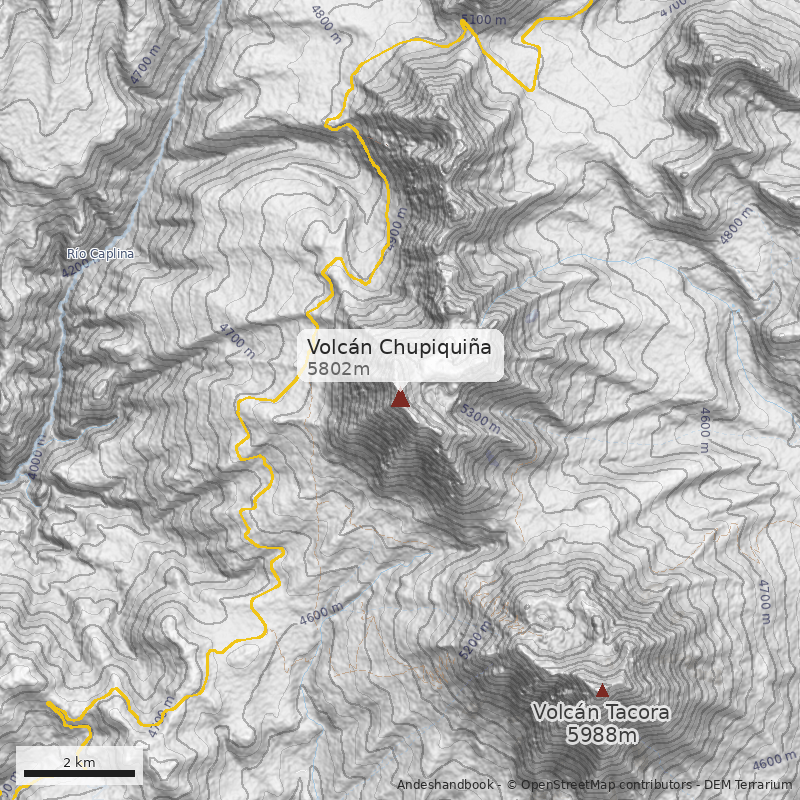 Mapa Volcán Chupiquiña