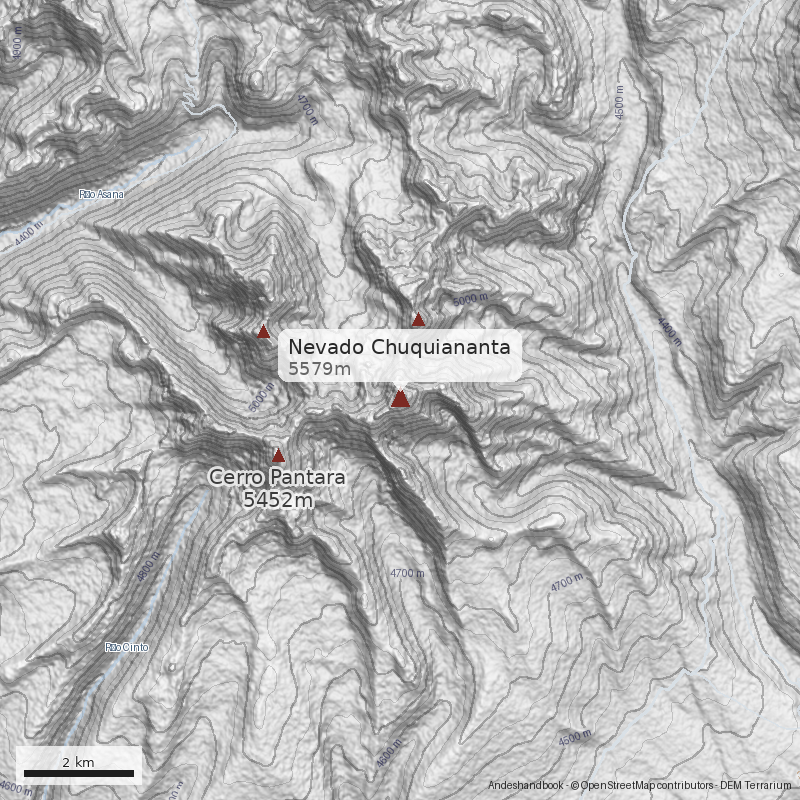 Mapa Nevado Chuquiananta