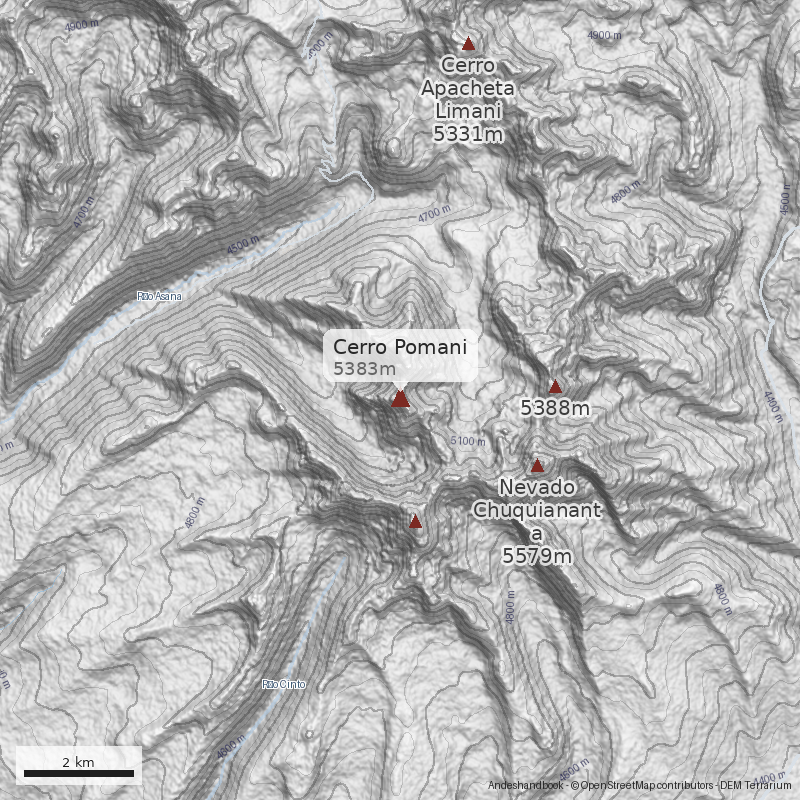 Mapa Cerro Pomani