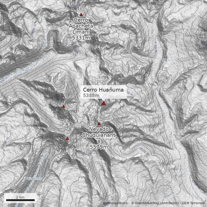 Mapa Cerro Huañuma