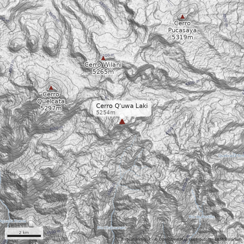 Mapa Cerro Q'uwa Laki