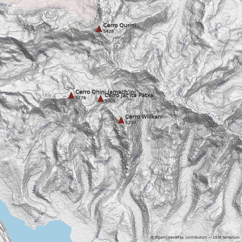 Mapa Cerro Willkani