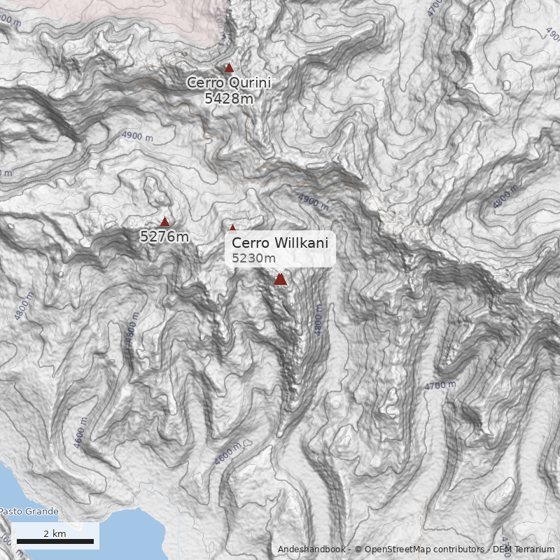 Mapa Cerro Willkani