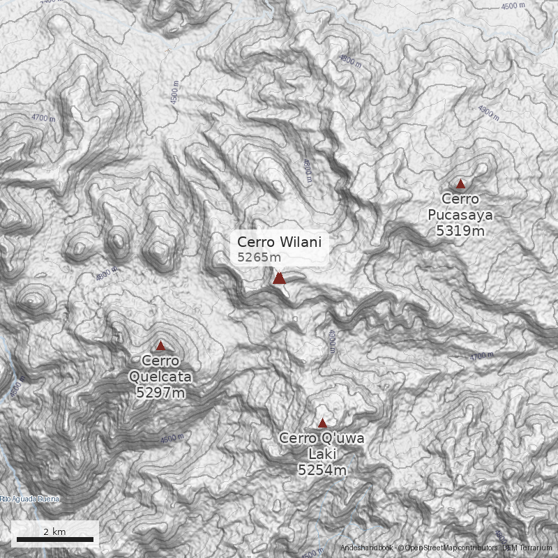 Mapa Cerro Wilani