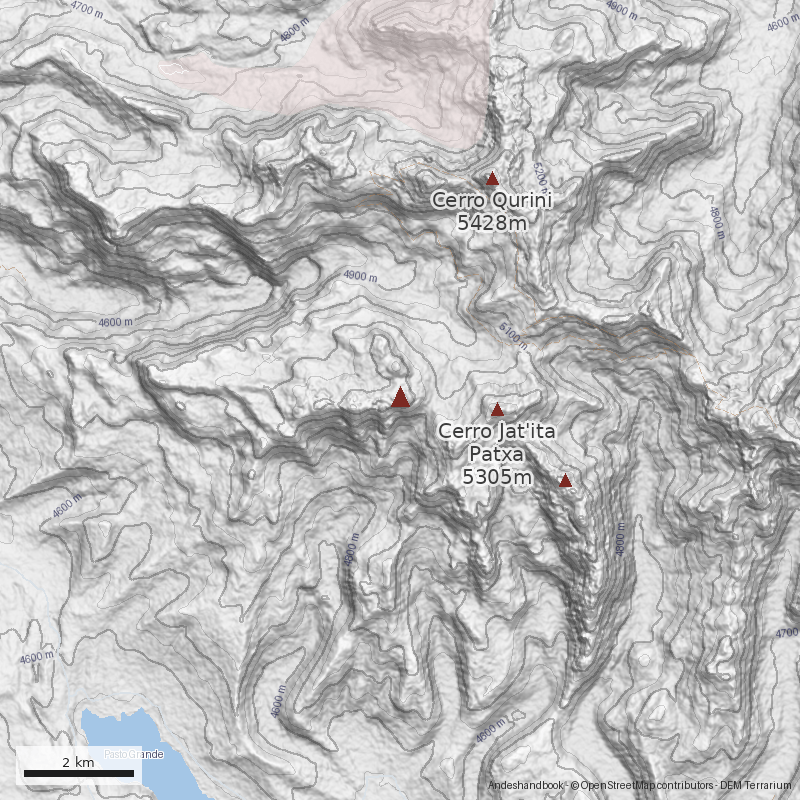 Mapa Cerro Qhini Jamach'ini