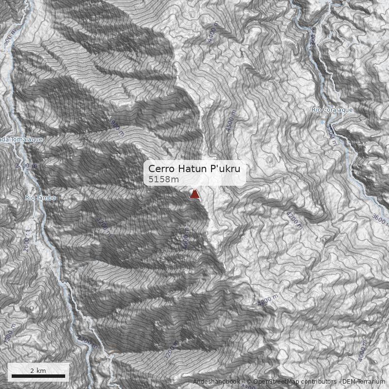 Mapa Cerro Hatun P'ukru
